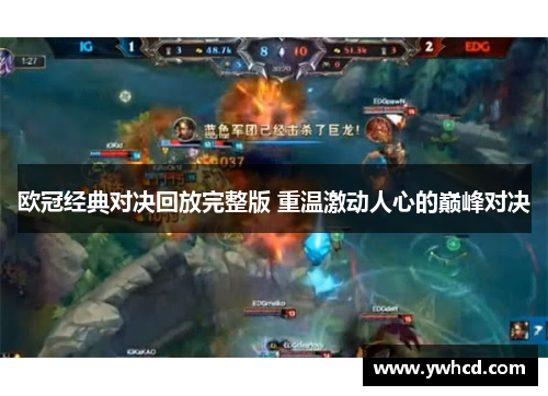 欧冠经典对决回放完整版 重温激动人心的巅峰对决